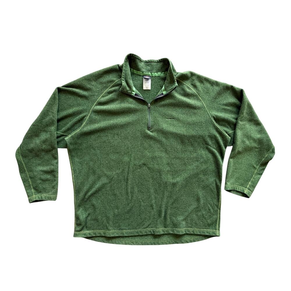 Patagonia Capilene El Cap 1/4 Zip Mens XXL Green Knit Fleece Gorp Hike Outdoors